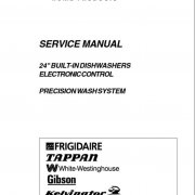 Frigidaire Dishwasher Repair Service Manual